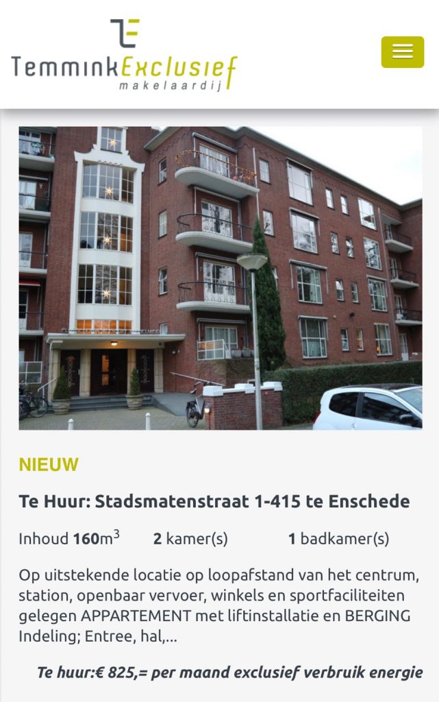 Appartement - Stadsmatenstraat - 7513AA - Enschede